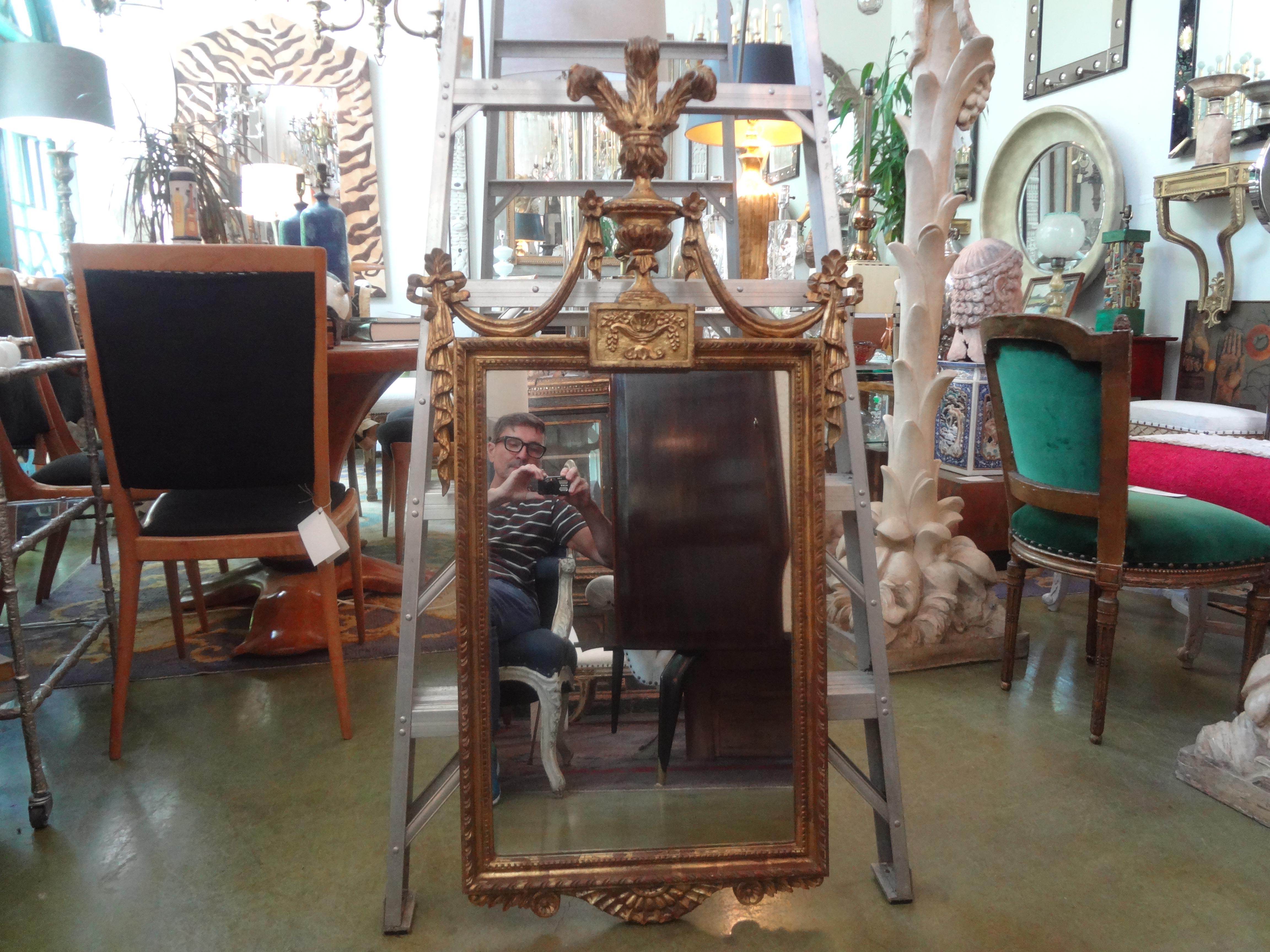 Italian Neoclassical Style Giltwood Plume Mirror 6