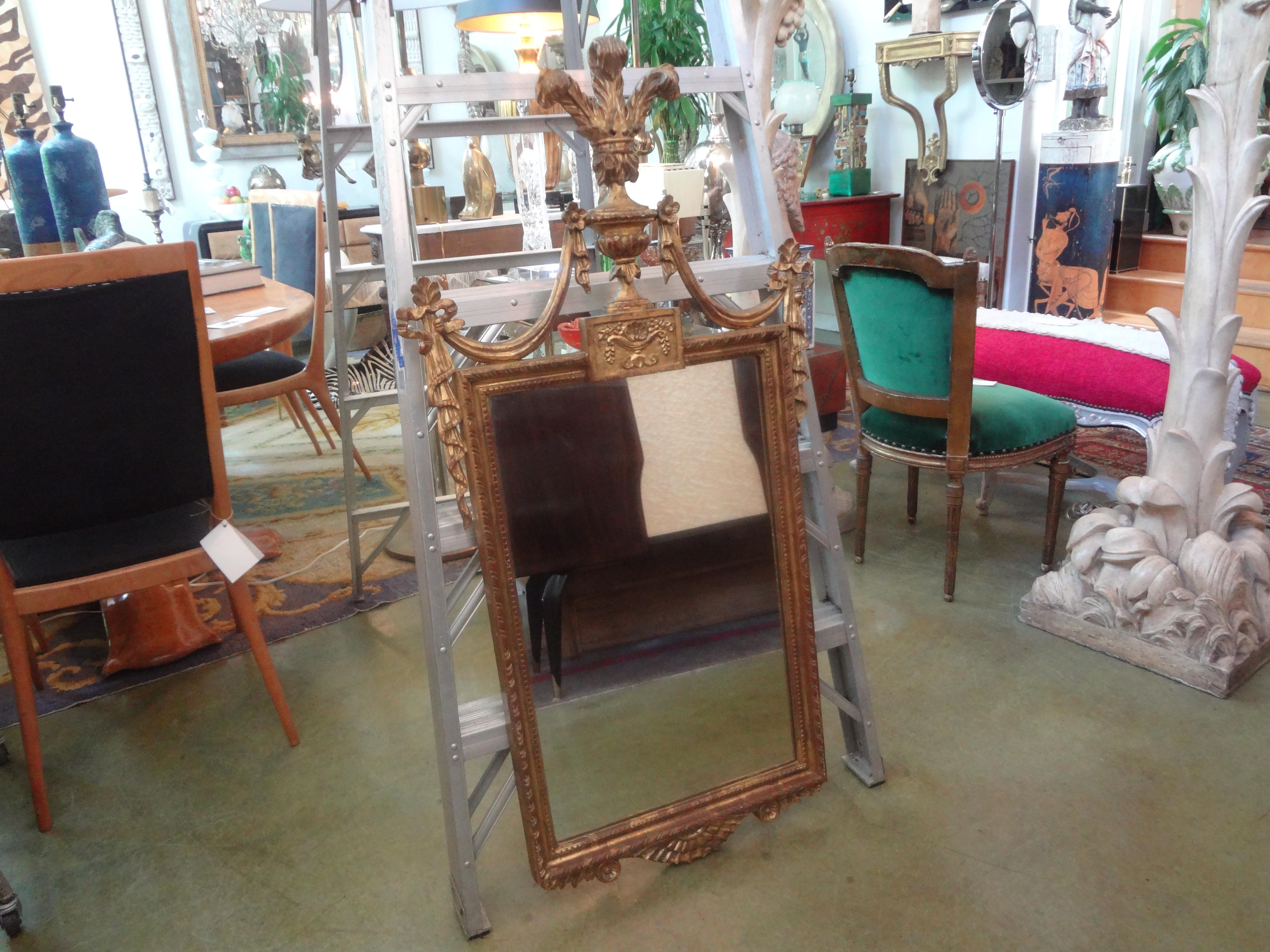 Italian Neoclassical Style Giltwood Plume Mirror 2