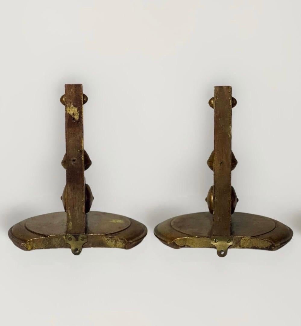 Italian Neoclassical Style Giltwood Wall Bracket Shelves, Early 1900s 5