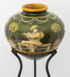 Italian Neoclassical Style Glazed Ceramic Vase