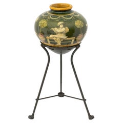Italian Neoclassical Style Glazed Ceramic Vase