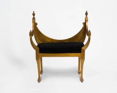 Italian Neoclassical Style Gold Leaf Benches