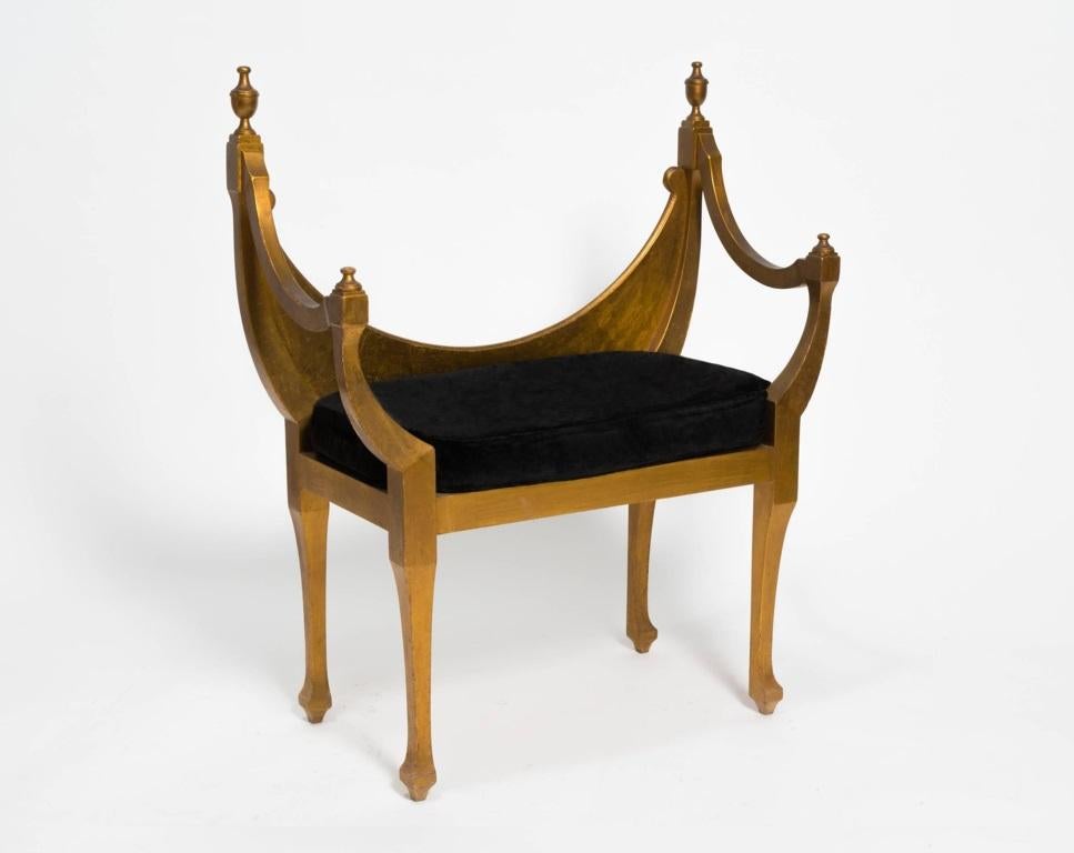 Neoclassico Panche in stile neoclassico italiano in foglia d'oro in vendita