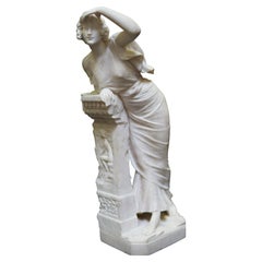 Italian Neoclassical Style Hand-Carved Alabaster Sculpture, 19 Century