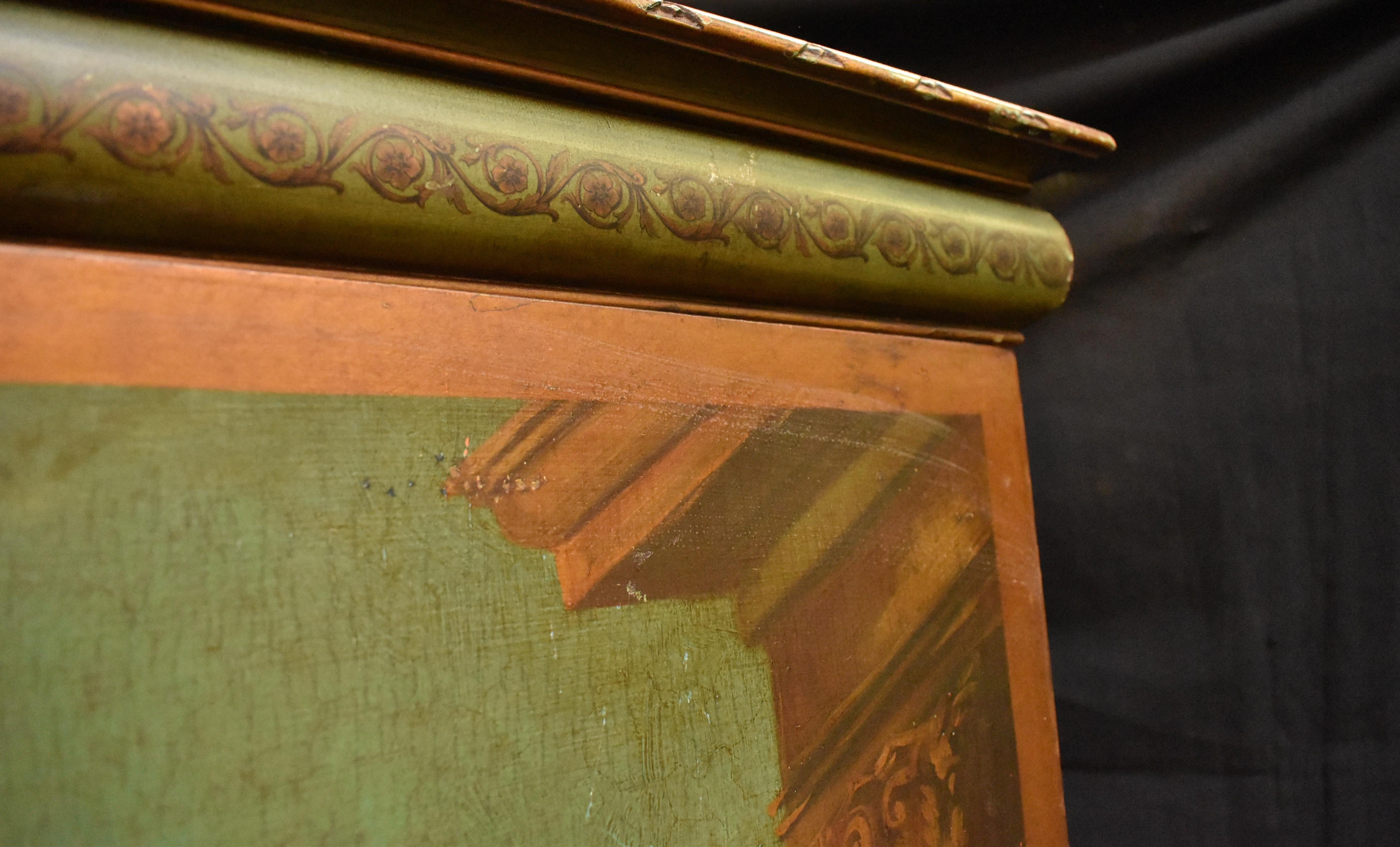 Italian Neoclassical Style Hand Painted Cabinet on Stand 1