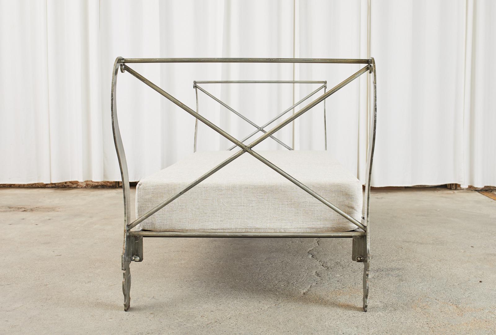 Italian Neoclassical Style Iron Scrolled Daybed For Sale 4
