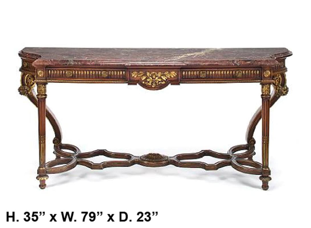 Italian Neoclassical Style Long Console, 19th Century For Sale 9