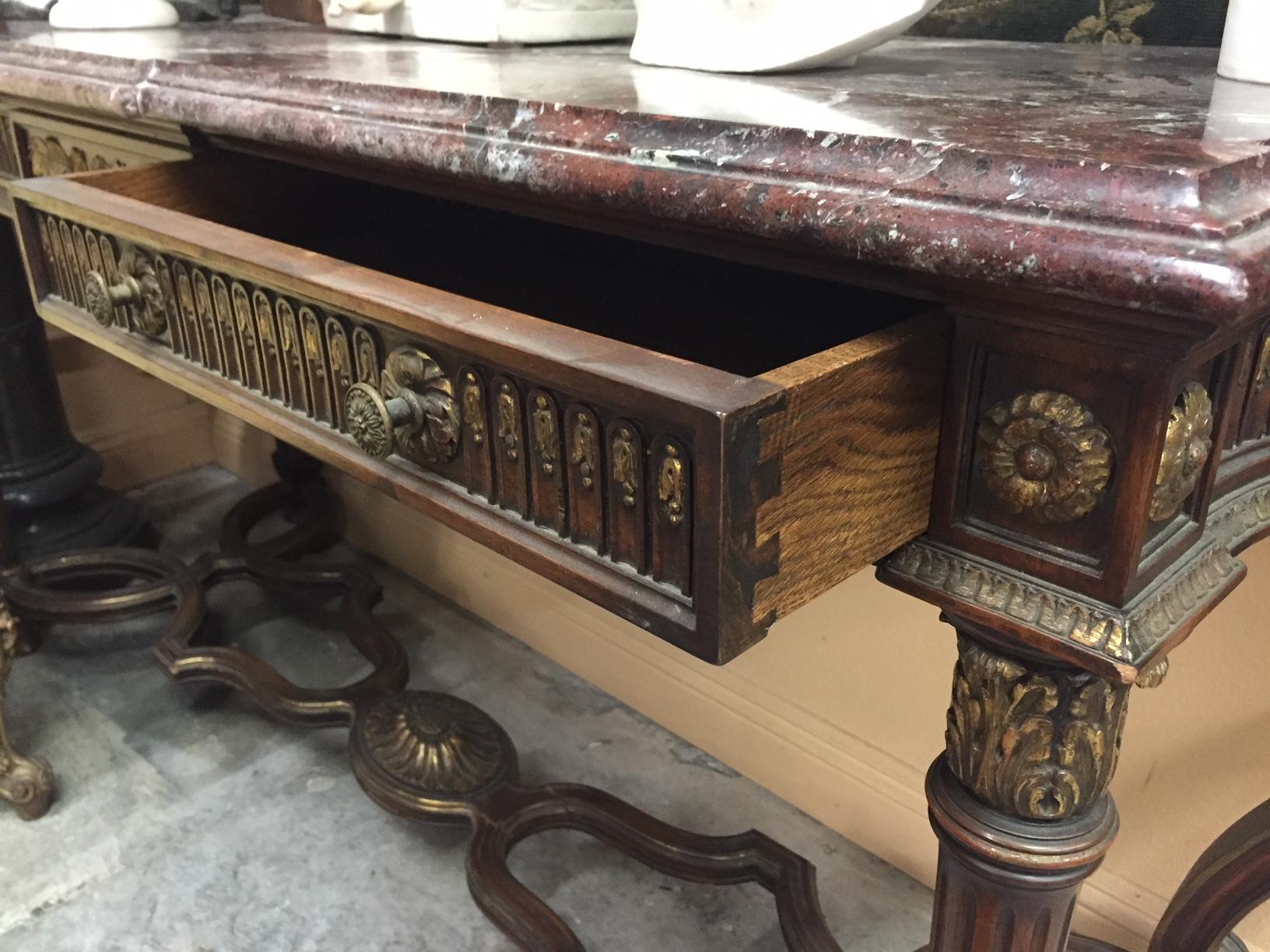 Italian Neoclassical Style Long Console, 19th Century 3