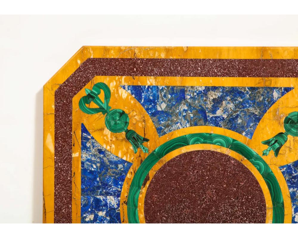 Italian Neoclassical Style Marble, Malachite, Lapis Lazuli, and Porphyry Panel For Sale 2