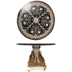 Italian Neoclassical Style Marble Veneered Round Table