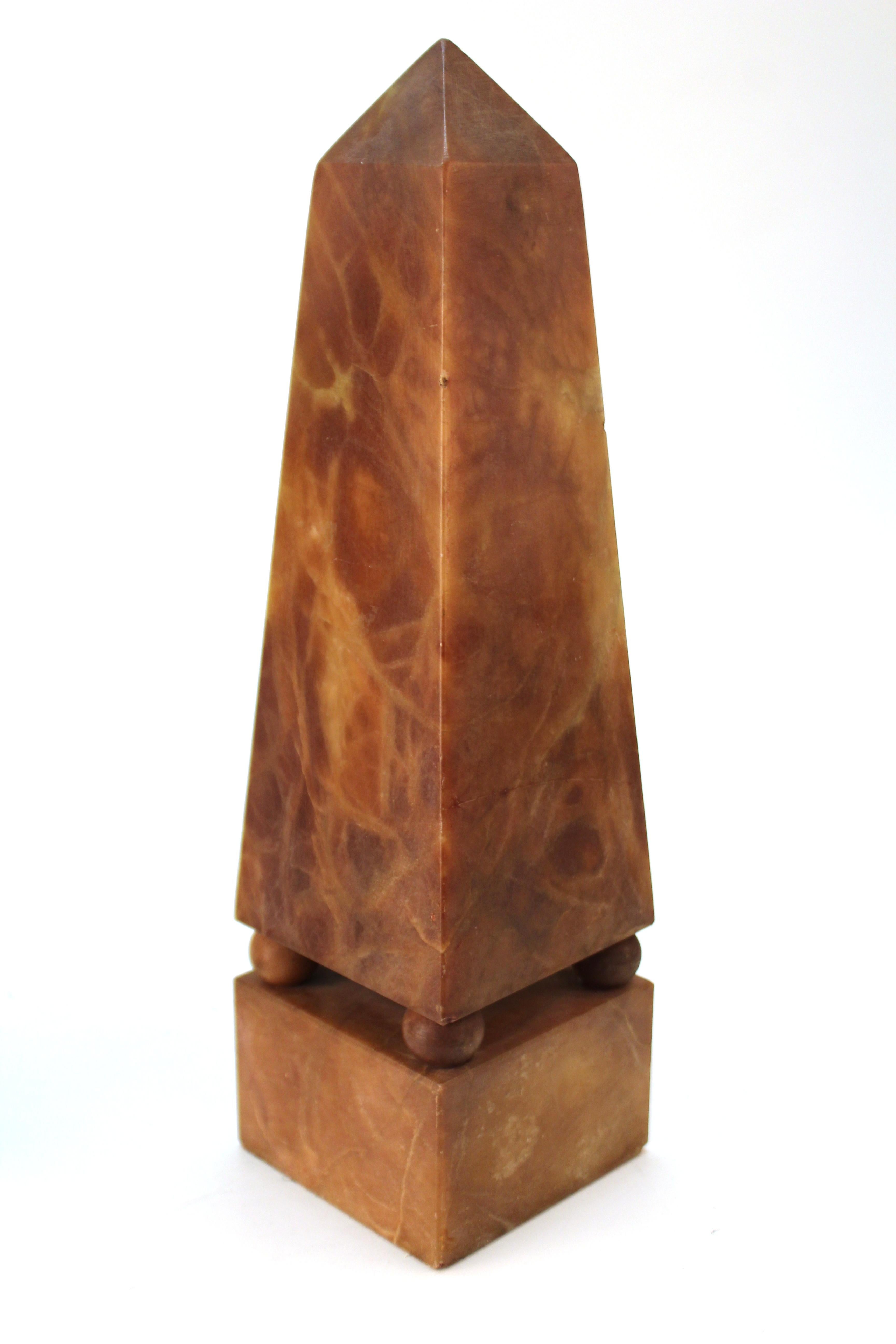 Italian Neoclassical Style Obelisks in Extinct Brown Alabaster For Sale 2