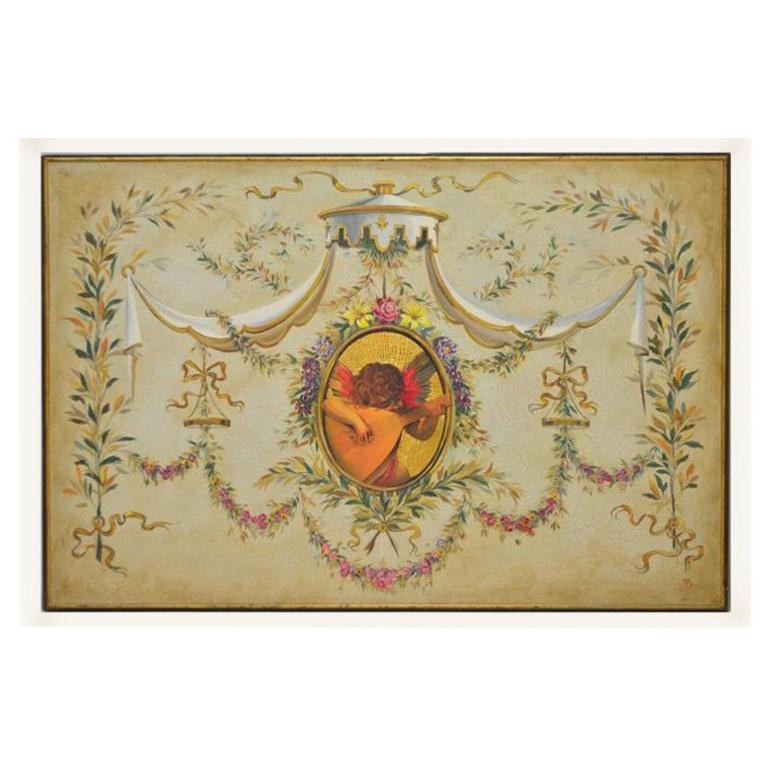 Italian Neoclassical Style Oil on Board