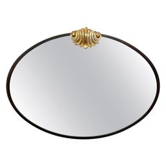 Italian Neoclassical Style Osvaldo Borsani Inspired Bronze Mirror