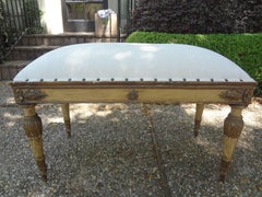 Italian Neoclassical Style Painted and Giltwood Bench