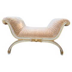 Italian Neoclassical Style Painted And Giltwood Bench