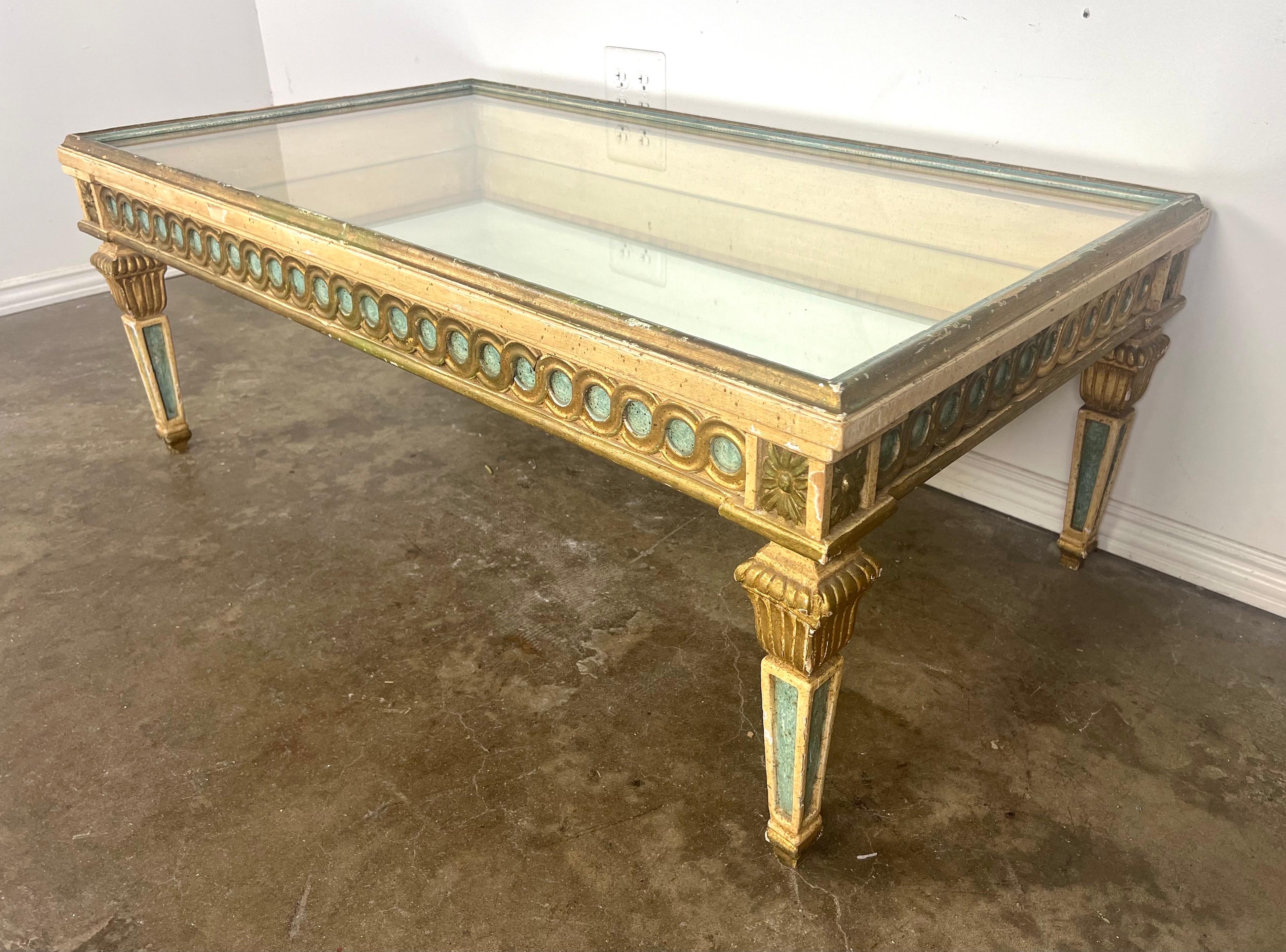 Italian Neoclassical Style Painted Coffee Table C. 1930's 2