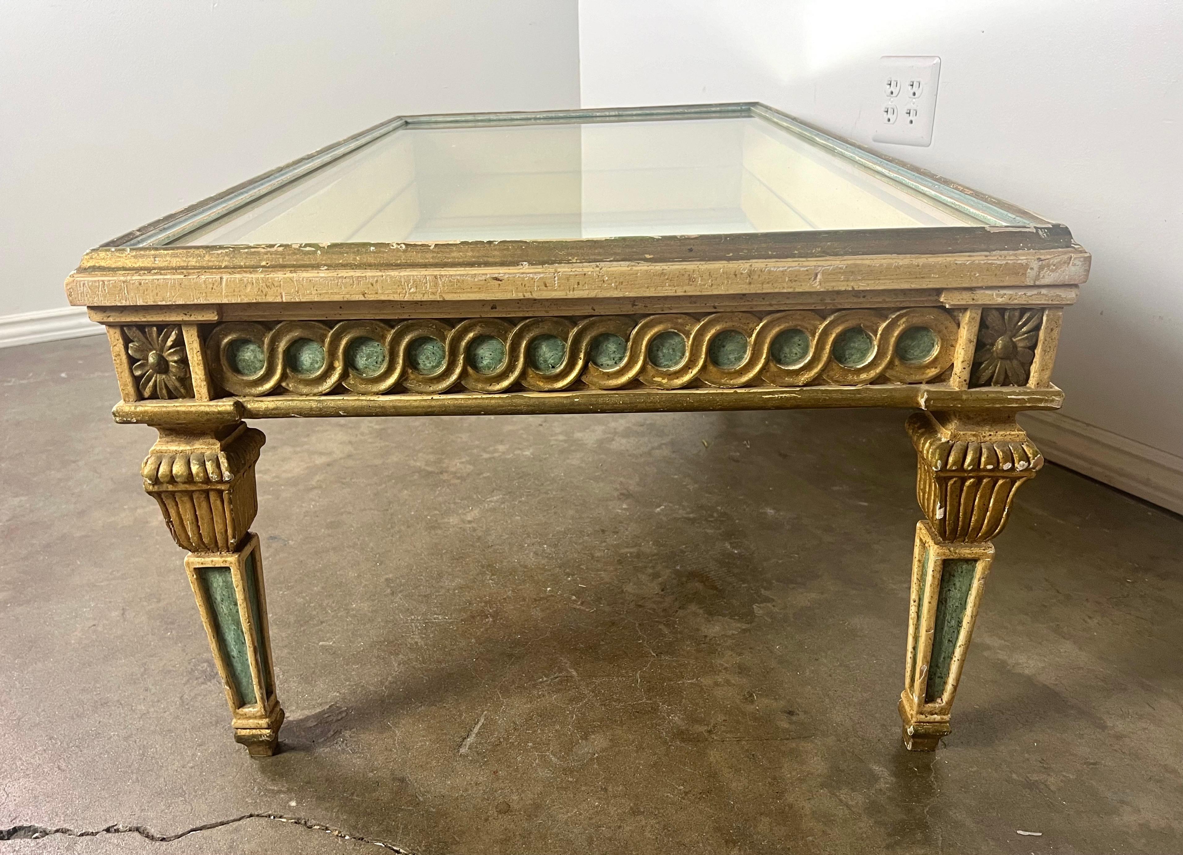 Italian Neoclassical Style Painted Coffee Table C. 1930's 3