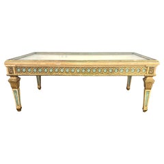 Vintage Italian Neoclassical Style Painted Coffee Table C. 1930's