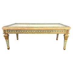 Table basse italienne peinte de style néoclassique des années 1930