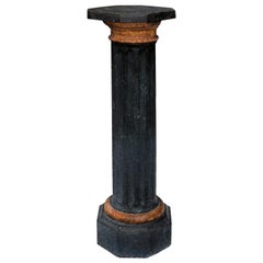 Italian Neoclassical Style Painted Scagliola Column, circa 1850