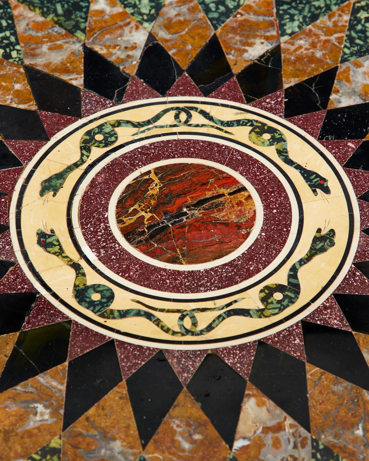 Italian Neoclassical Style Pietra Dura Marble Centre Table 7