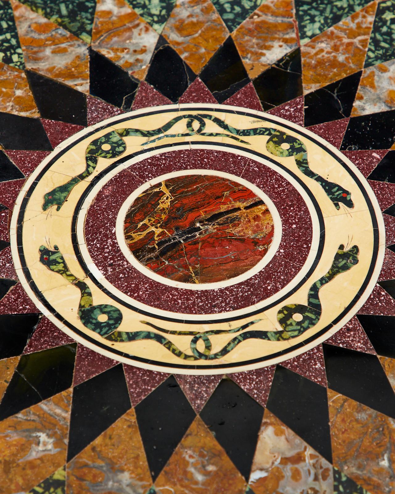 Italian Neoclassical Style Pietra Dura Marble Centre Table 7