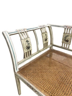 Italian Neoclassical Style Polychrome Decorated Day Bed C. 1940