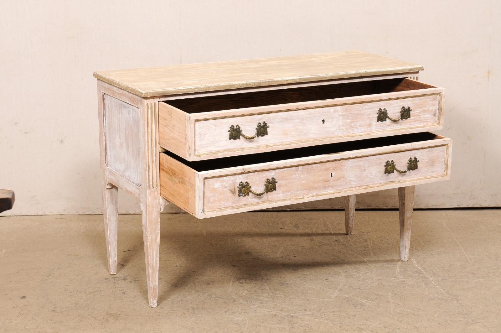 Italian Neoclassical Style Raised Two-Drawer Chest, Mid-20th Century 3