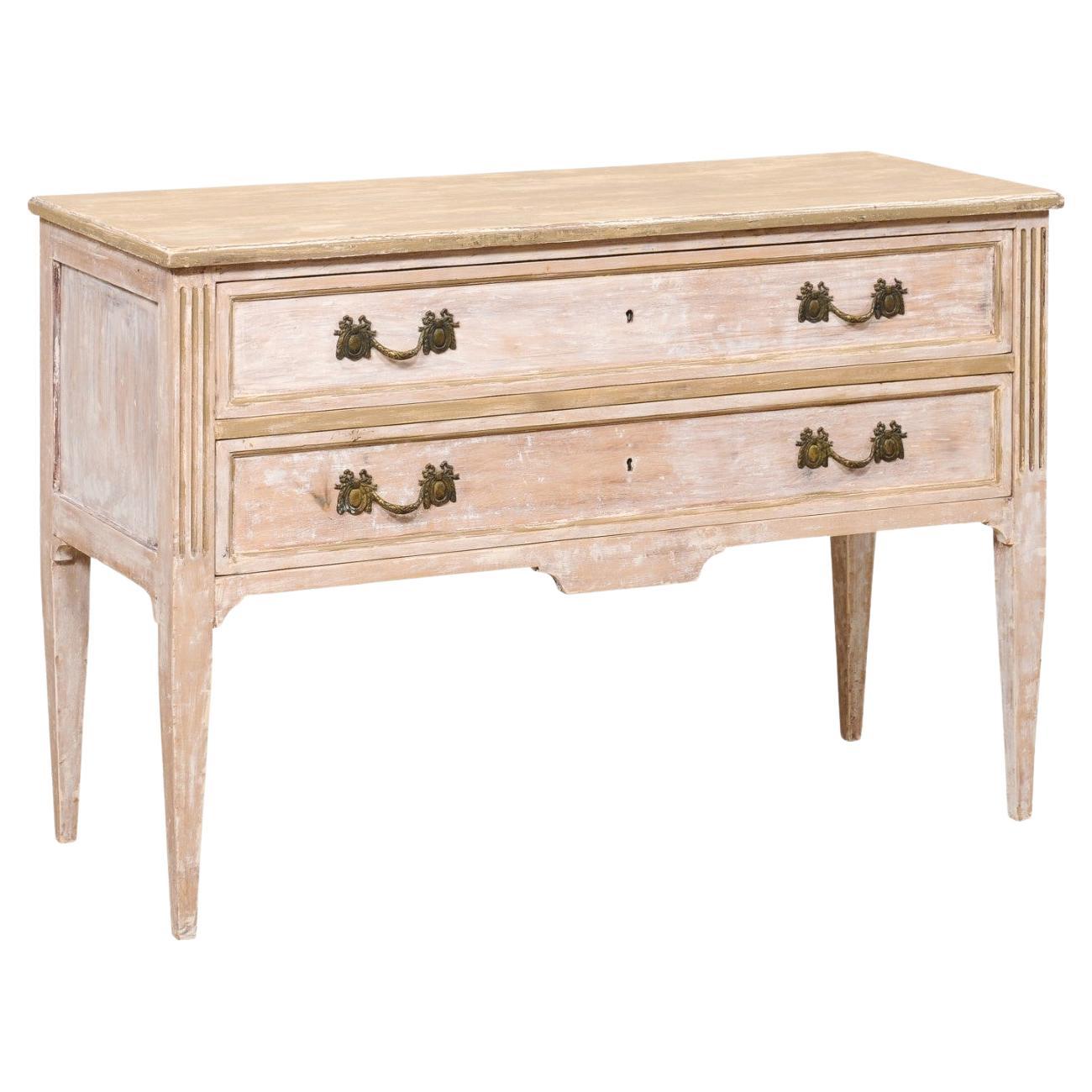 Italian Neoclassical Style Raised Two-Drawer Chest, Mid-20th Century