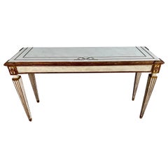 Italian Neoclassical Style Table w/ Carrera Marble Top
