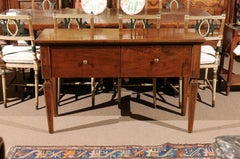 Italian Neoclassical Style Walnut Console Table, Early 19th Century