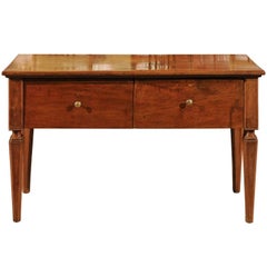 Italian Neoclassical Style Walnut Console Table, Early 19th Century