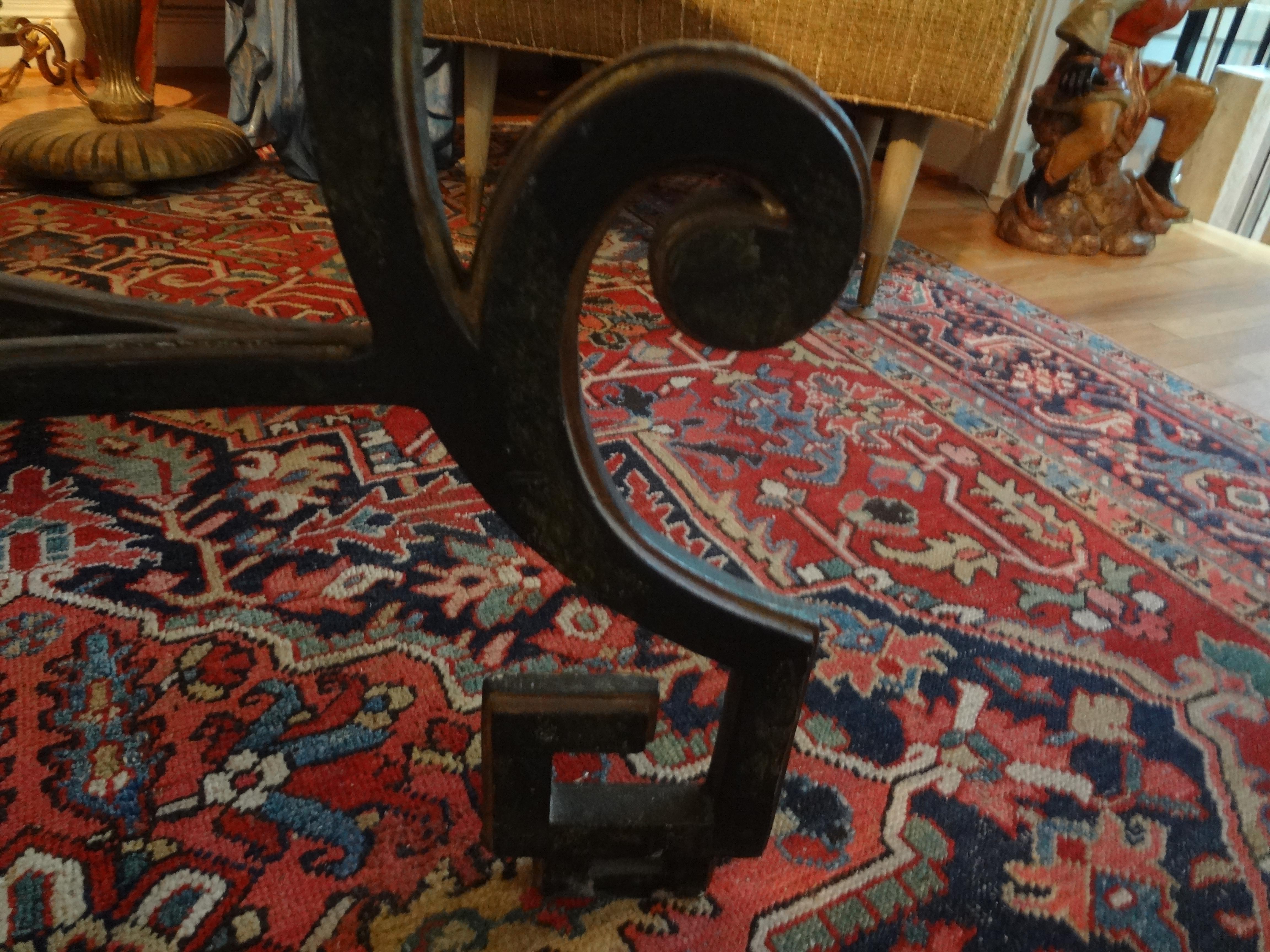 Italian Wrought Iron Center Table, Neoclassical Style 2