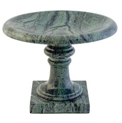 Italian Neoclassical Tazza or Pedestal Bowl of Figured Green Marble