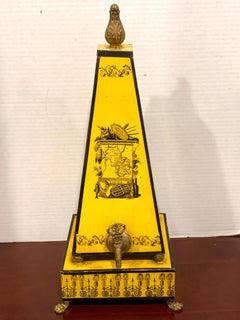 Italian Neoclassical Tole Obelisk Lavabo