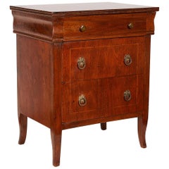 Italian Neoclassical Walnut Commodini