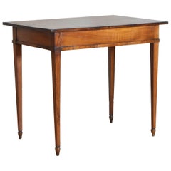 Antique Italian Neoclassical Walnut Veneered 1-Drawer Table, Early 19th Century