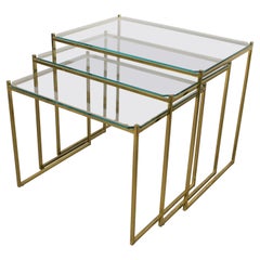 Italian nesting or stacking tables, 1970s Italian nesting or stacking tables, 1970s