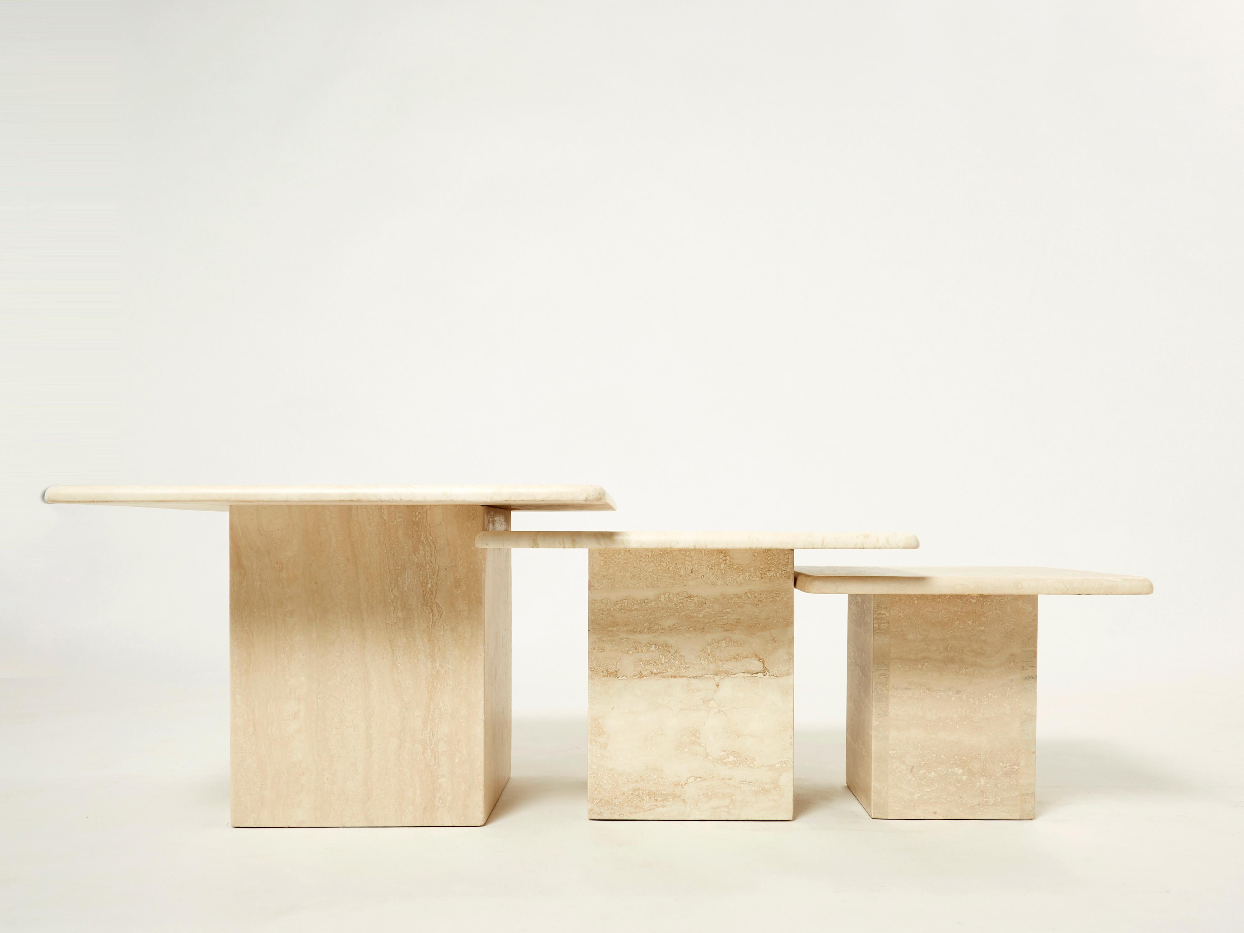 travertine stacking tables