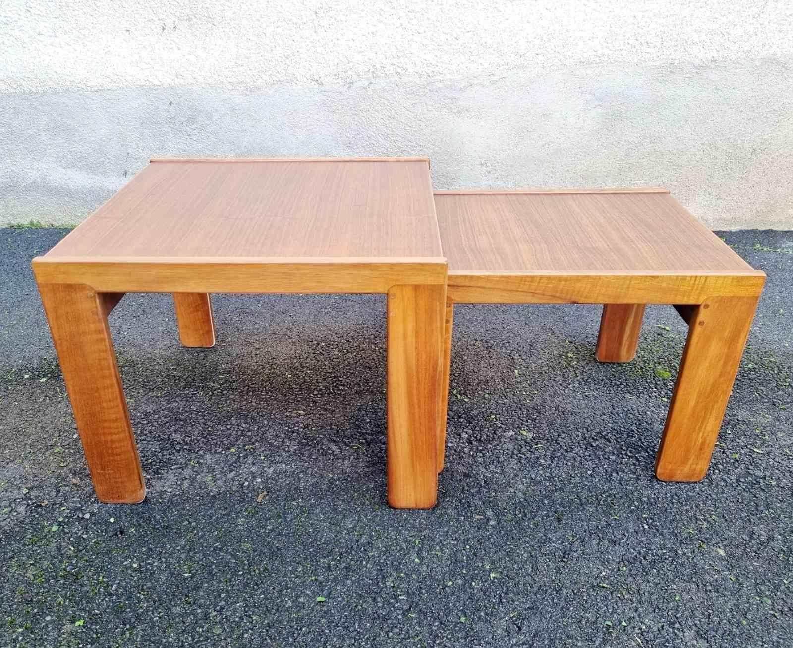 Mesas nido italianas Modelo 777 de Afra & Tobia Scarpa para Cassina, Italia Años 60 en Bueno estado para la venta en Lucija, SI