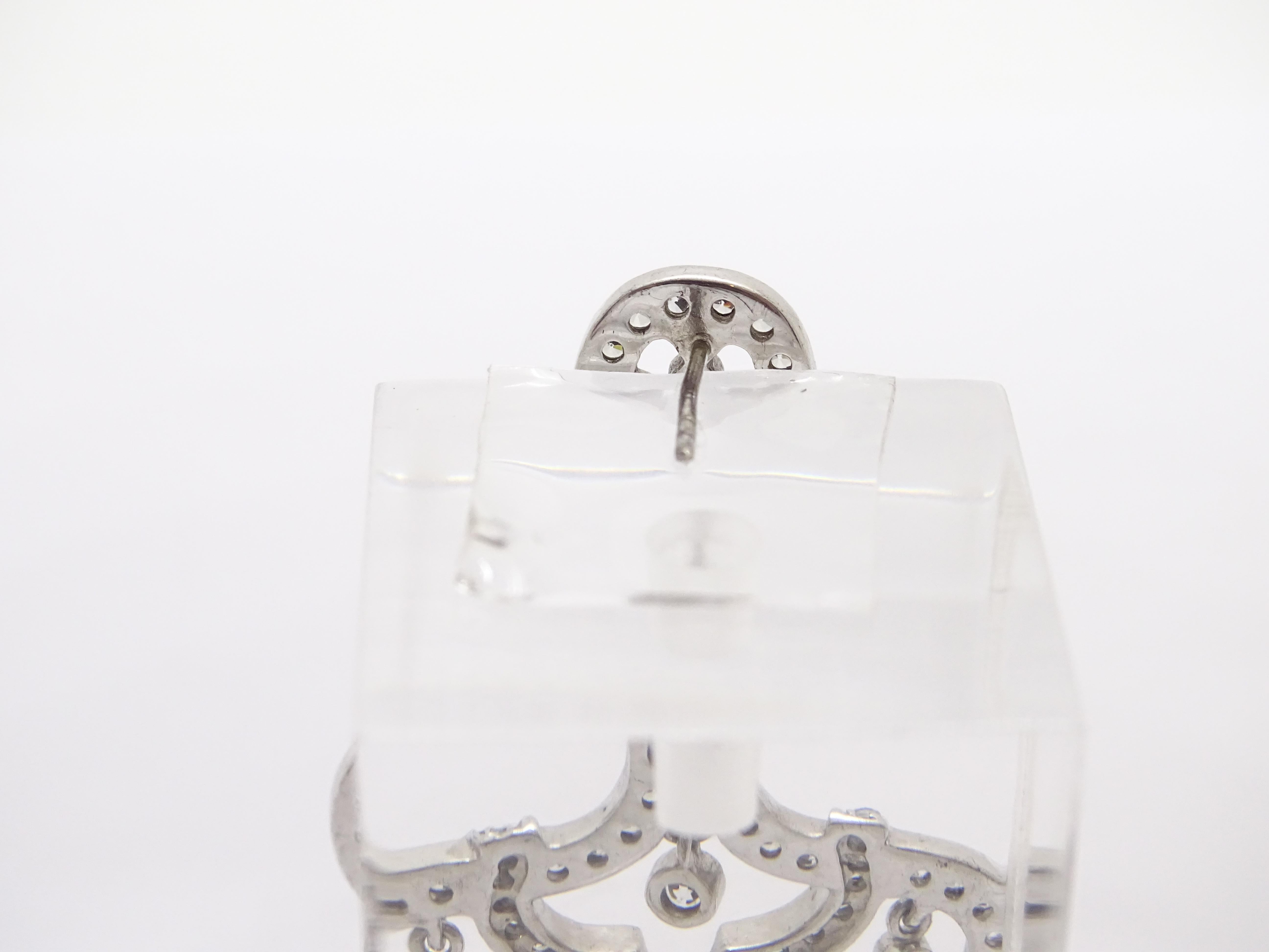 Nuevo italiano Pendientes araña, plata de ley y circonitas en venta 11