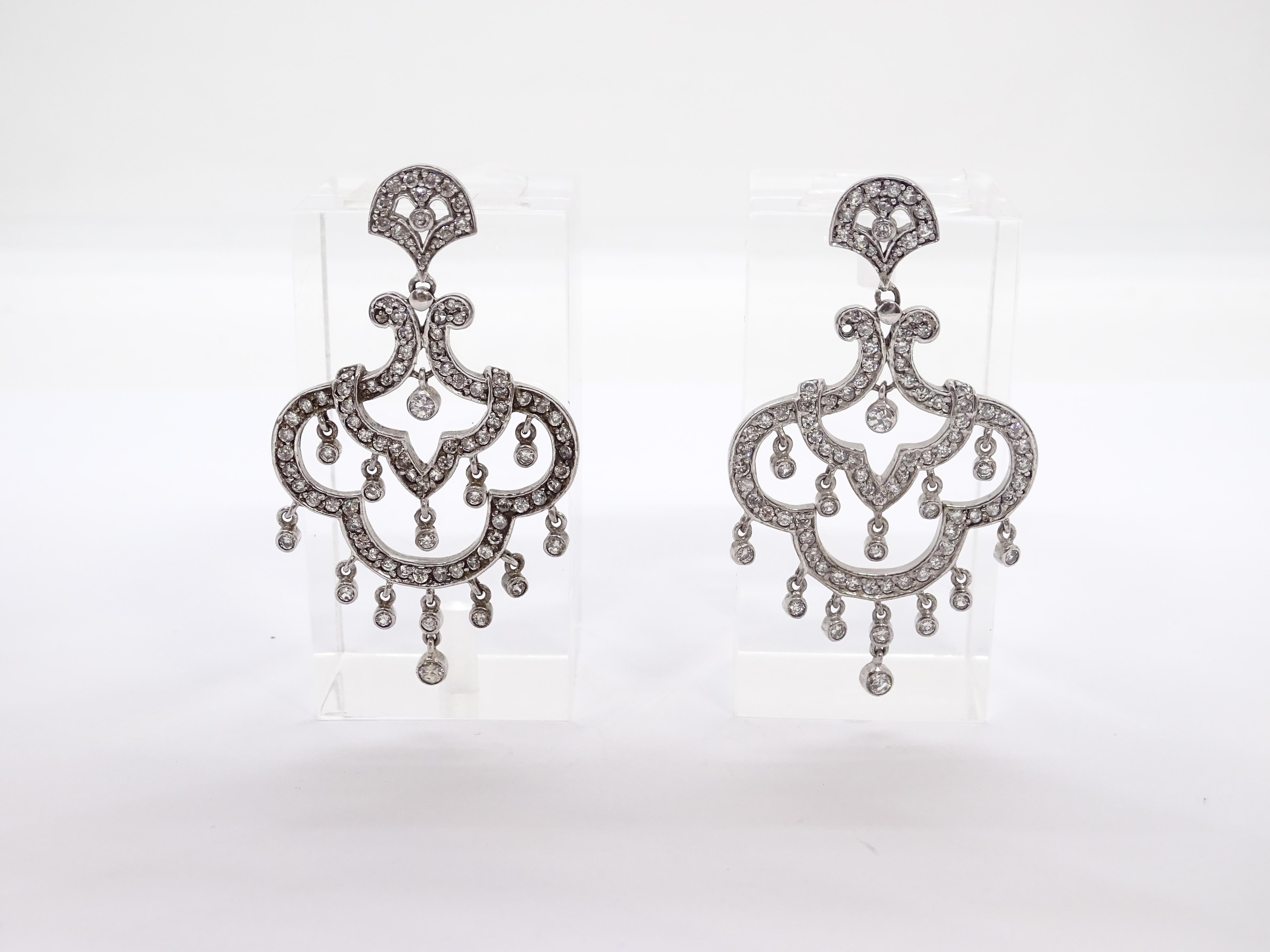 Nuevo italiano Pendientes araña, plata de ley y circonitas en Excelente estado para la venta en VALLADOLID, ES
