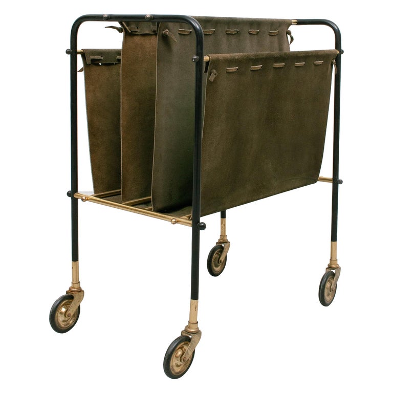 Italian Newspaper Rack on Wheels, 1960s at 1stDibs