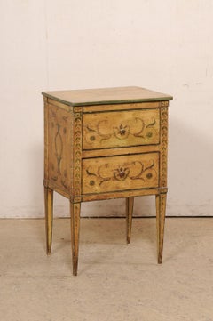 Italian Nicely Painted Two-Drawer Side Chest, 19th C