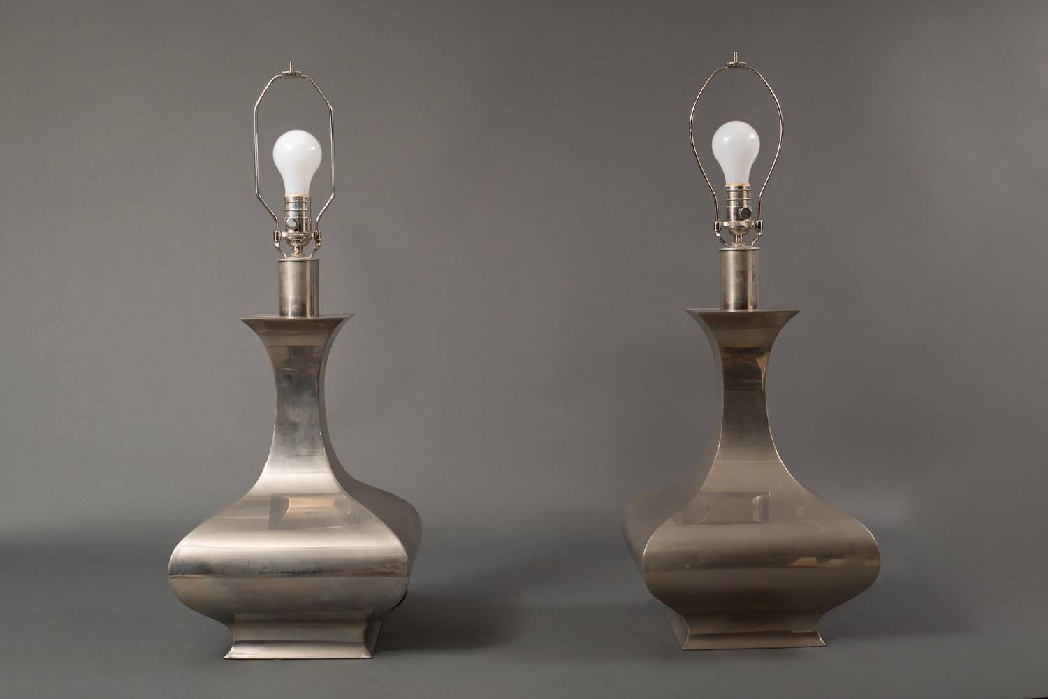 20th Century Italian Nickel Lamp