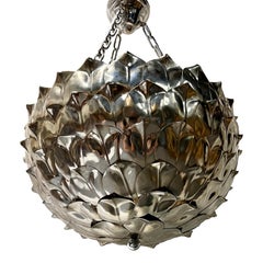 Italian Nickel Plated Pendant Fixture