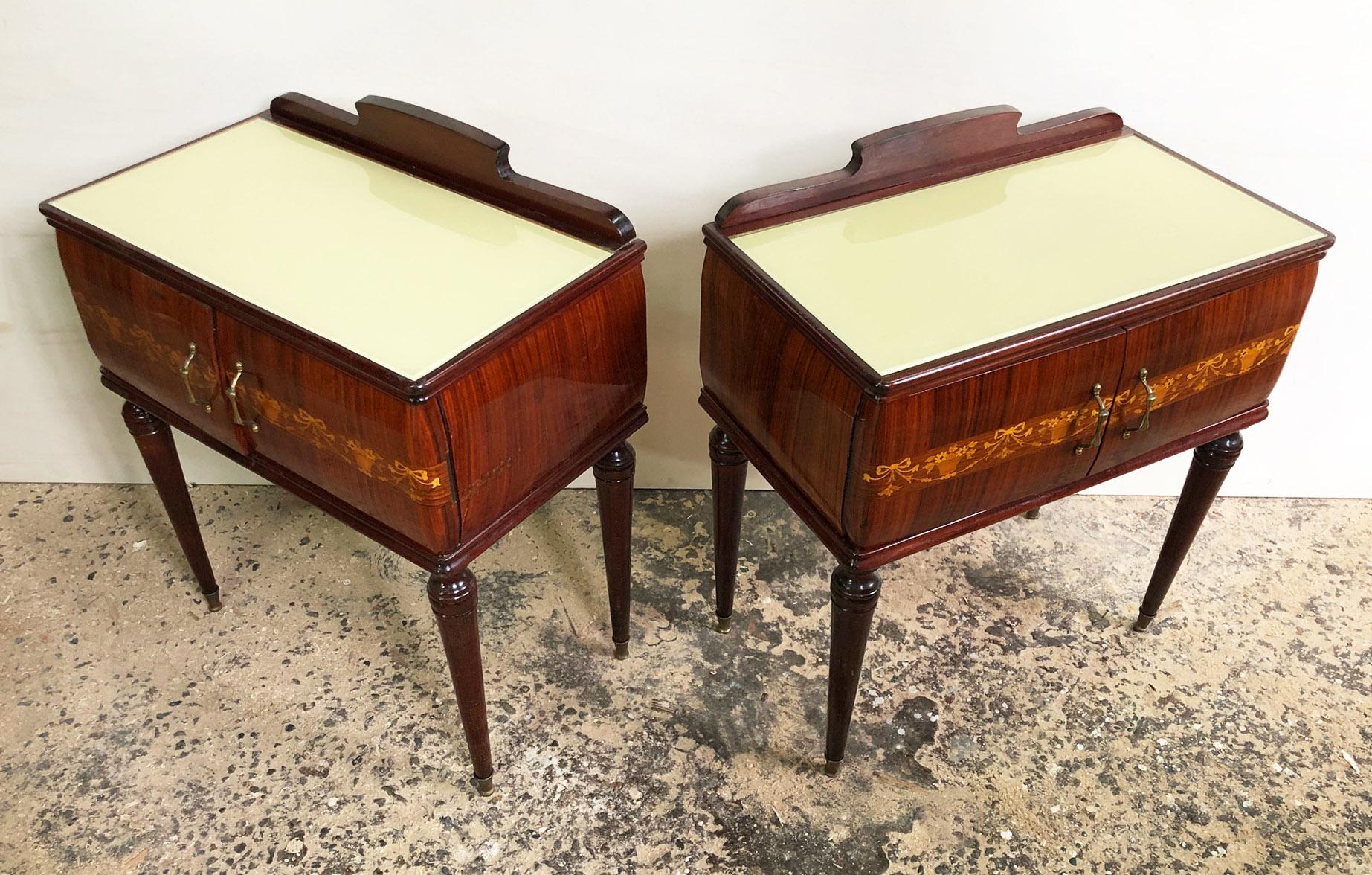 Mid-Century Modern Italian Night Stands Original from 1960  For Sale
