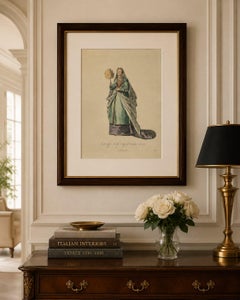 Italian Noble Lady Costume Print, Vicenza Fashion, 1749