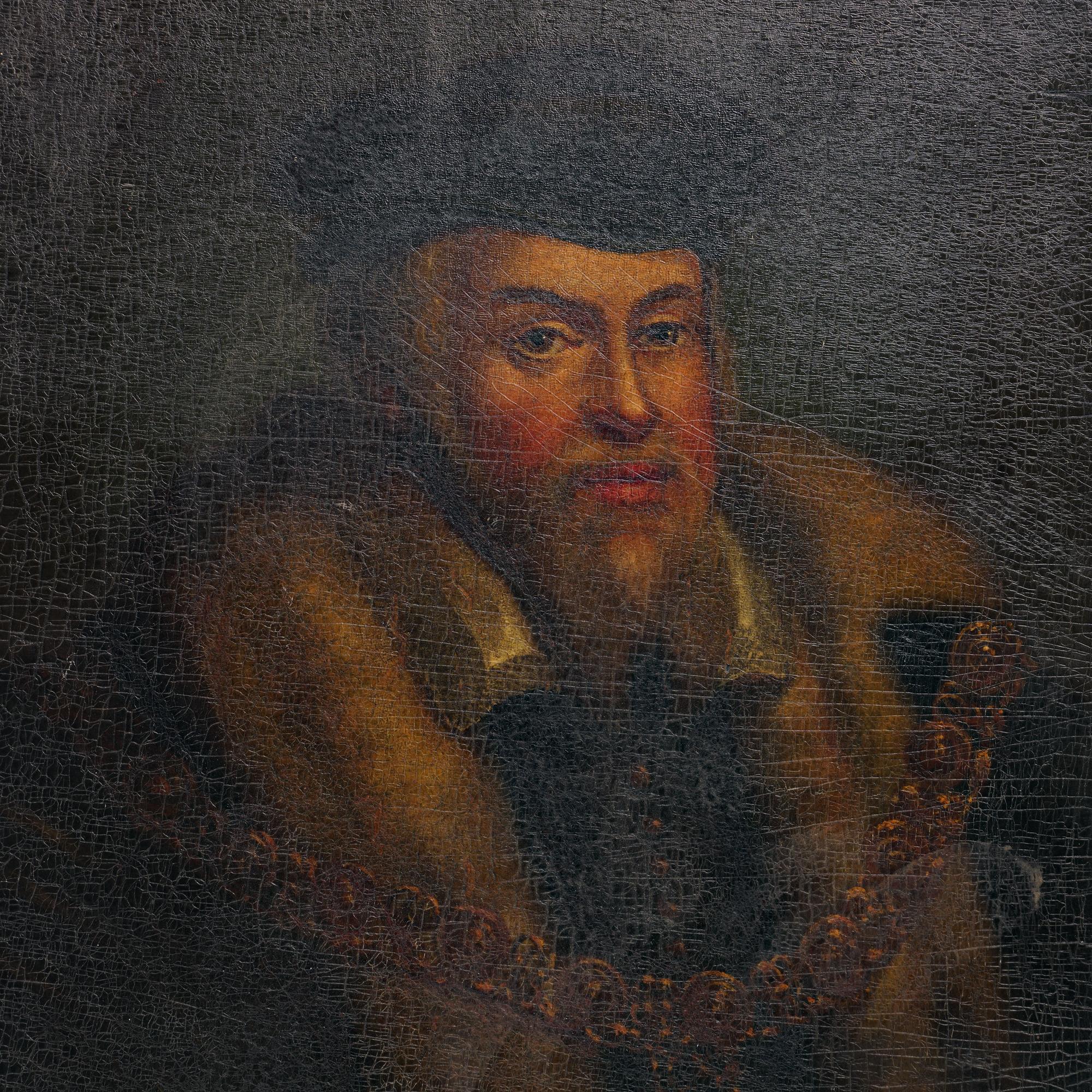 18th Century and Earlier 16th century oil on wood panel Italian nobleman  For Sale