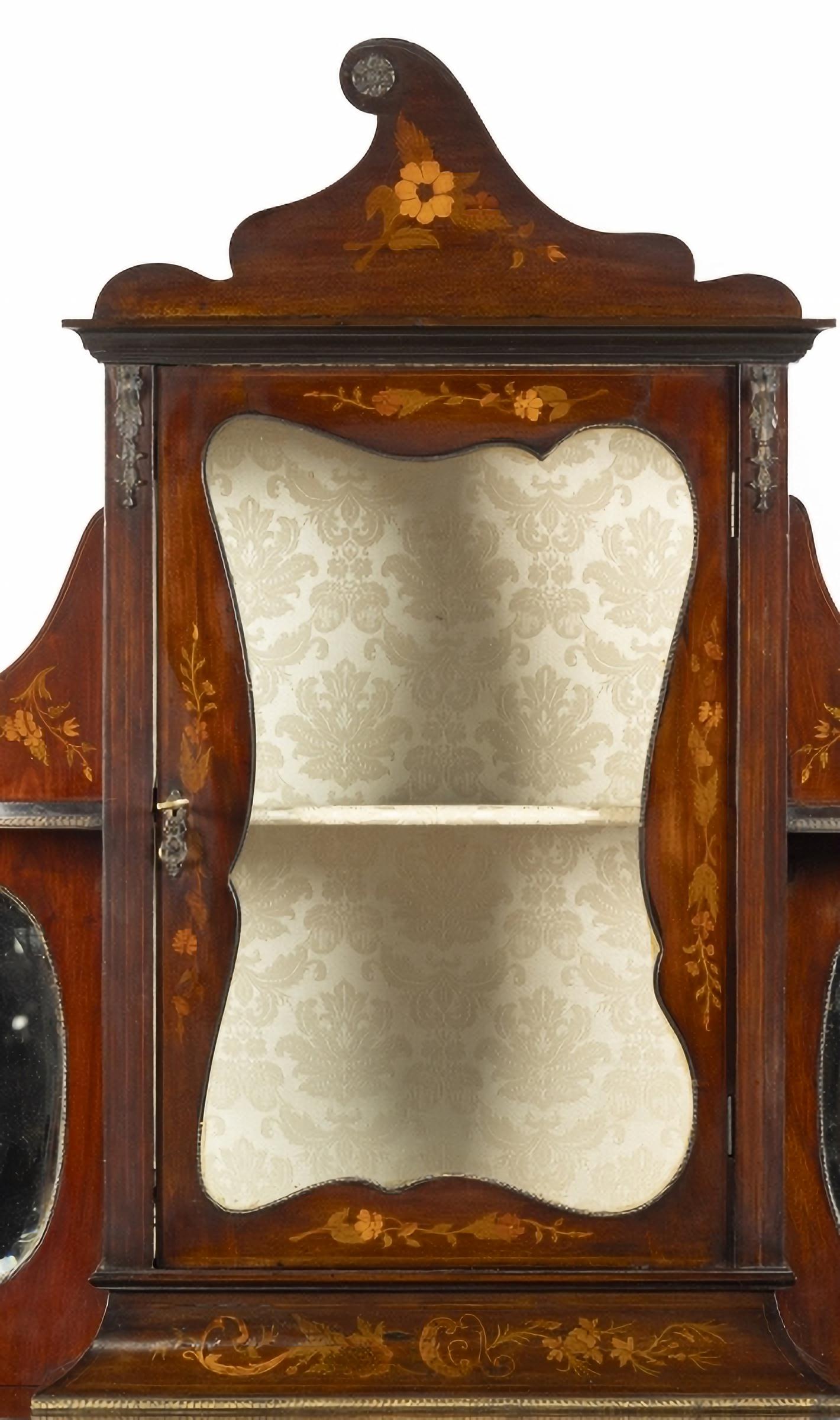 Hand-Crafted Antique Victorian Mahogany Display Case 19th Century For Sale